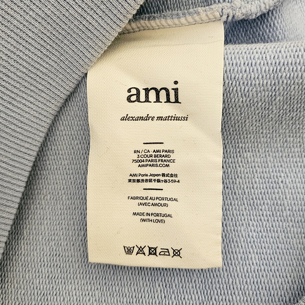Ami Men's Light Blue Sweater - Picture 4 of 5